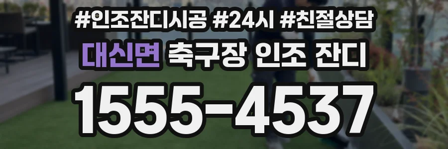 대신면 축구장 인조 잔디