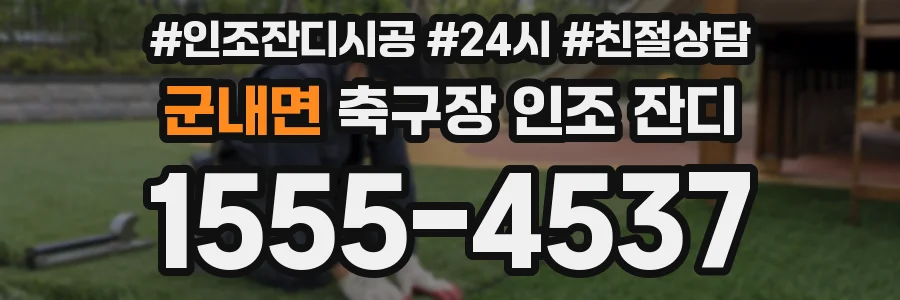 군내면 축구장 인조 잔디