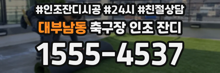 대부남동 축구장 인조 잔디