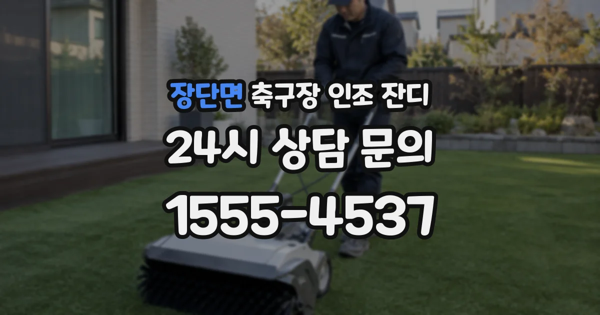 장단면 축구장 인조 잔디