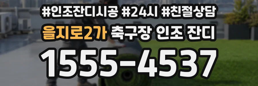 을지로2가 축구장 인조 잔디
