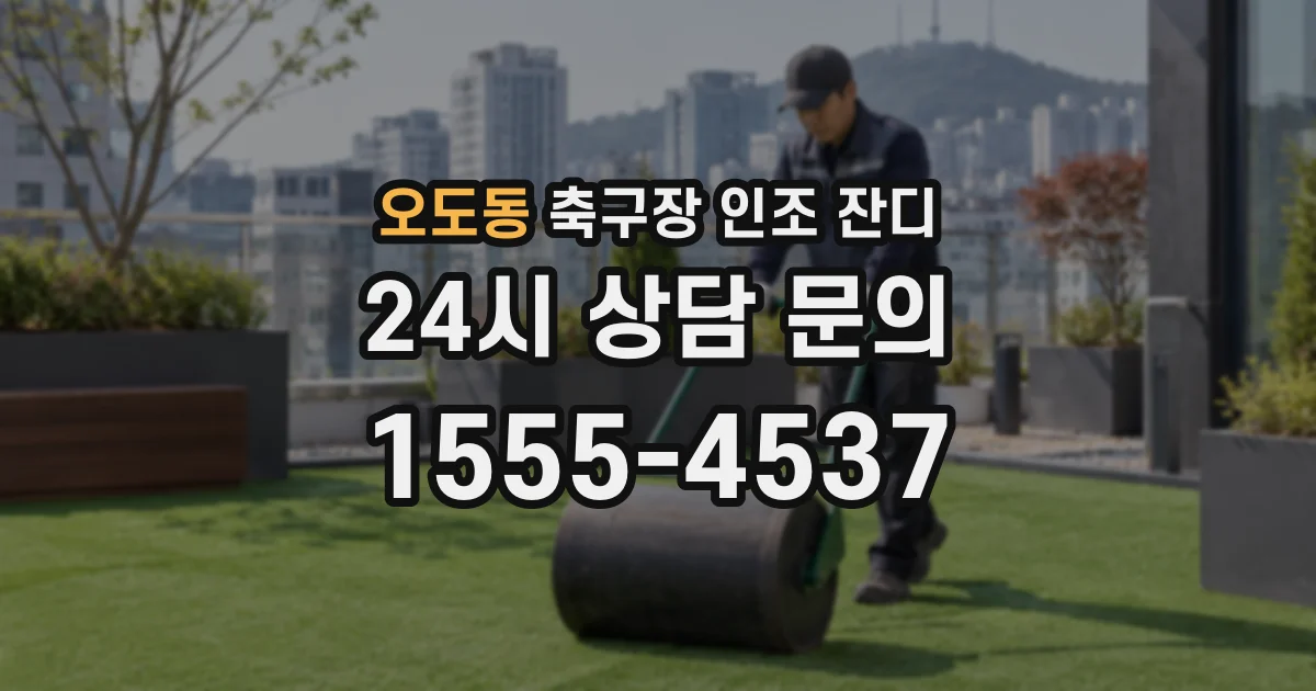 오도동 축구장 인조 잔디