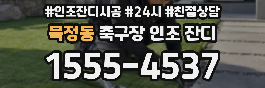묵정동 축구장 인조 잔디