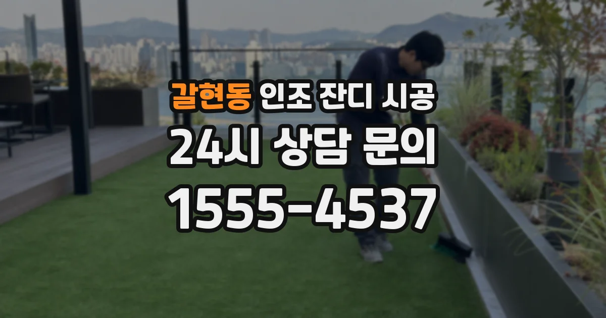 갈현동 인조 잔디 시공
