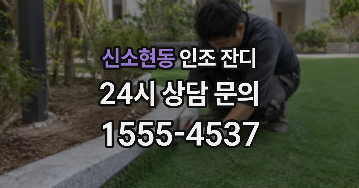 신소현동 인조 잔디