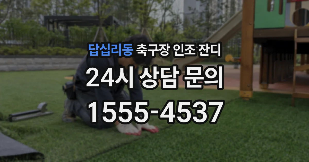 답십리동 축구장 인조 잔디