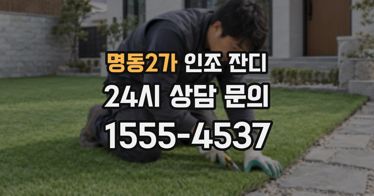 명동2가 인조 잔디