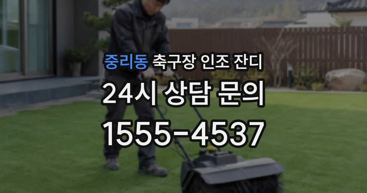 중리동 축구장 인조 잔디