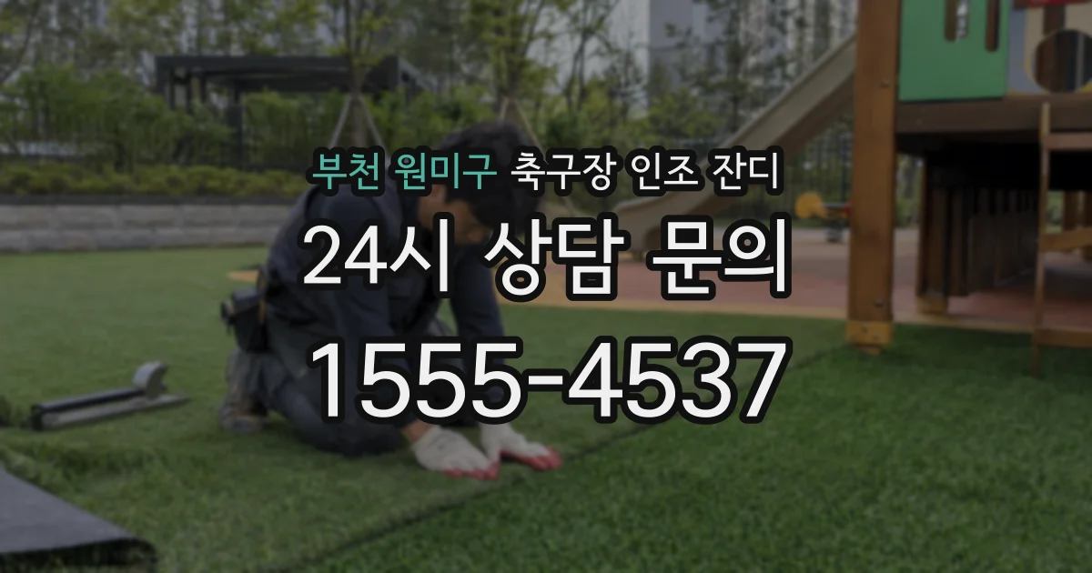 부천 원미구 축구장 인조 잔디