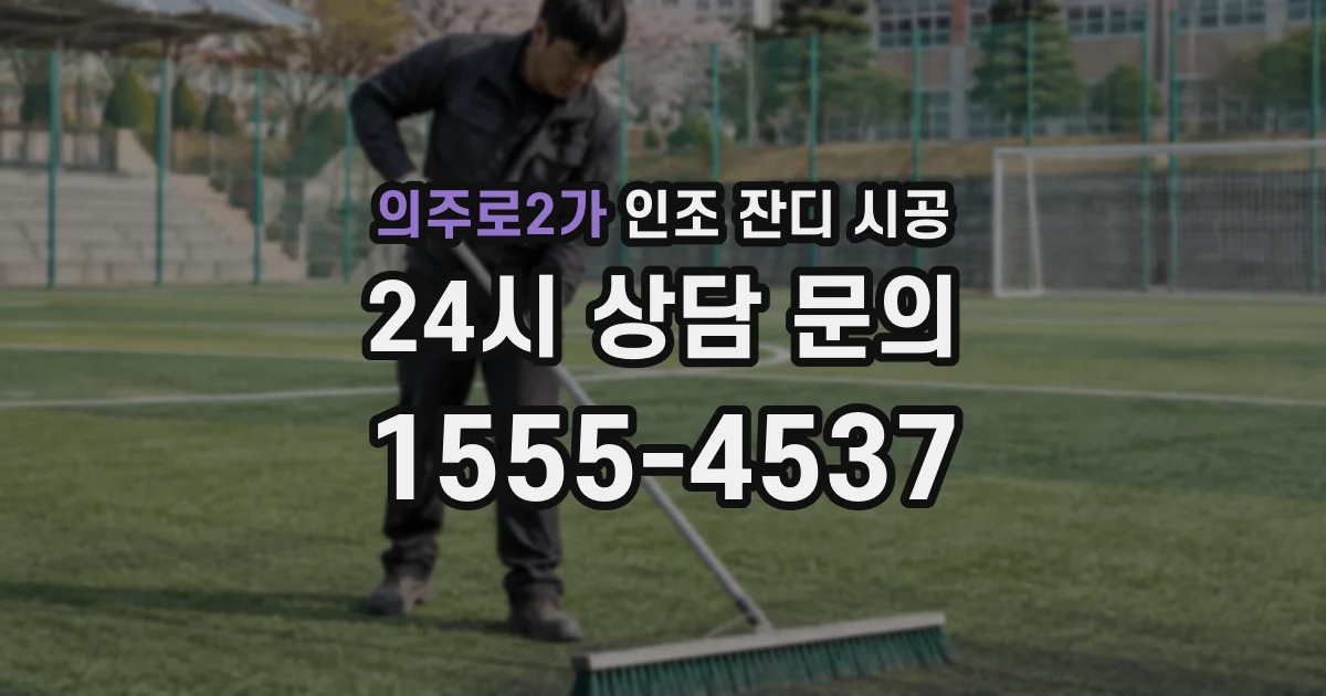 의주로2가 인조 잔디 시공