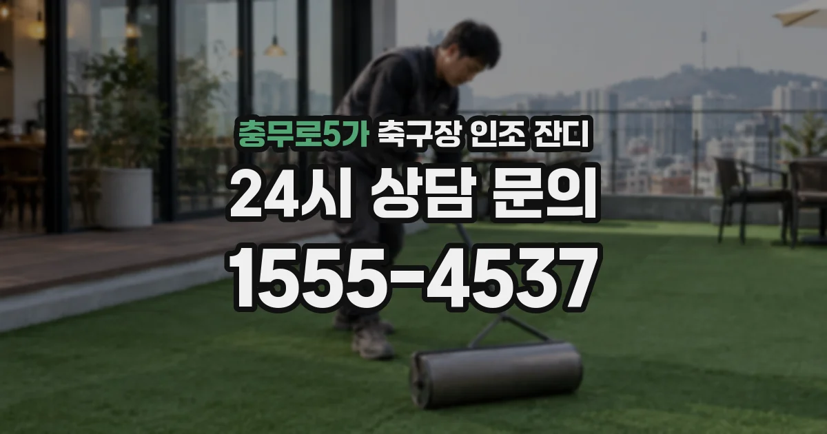 충무로5가 축구장 인조 잔디