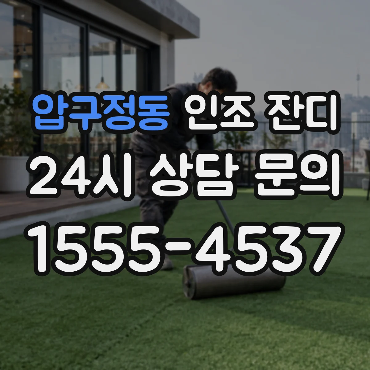 압구정동 인조 잔디