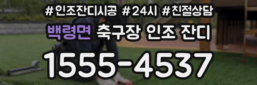 백령면 축구장 인조 잔디