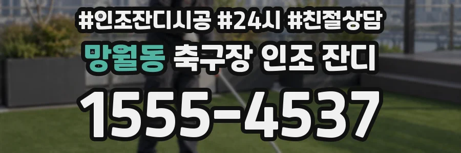 망월동 축구장 인조 잔디