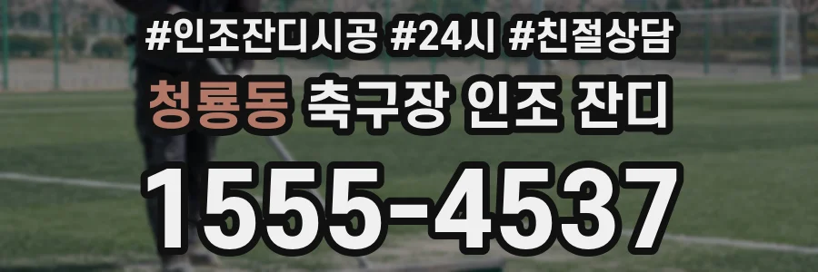 청룡동 축구장 인조 잔디