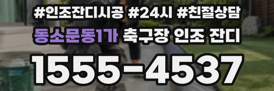 동소문동1가 축구장 인조 잔디
