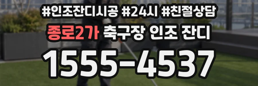 종로2가 축구장 인조 잔디