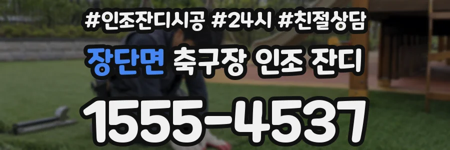 장단면 축구장 인조 잔디