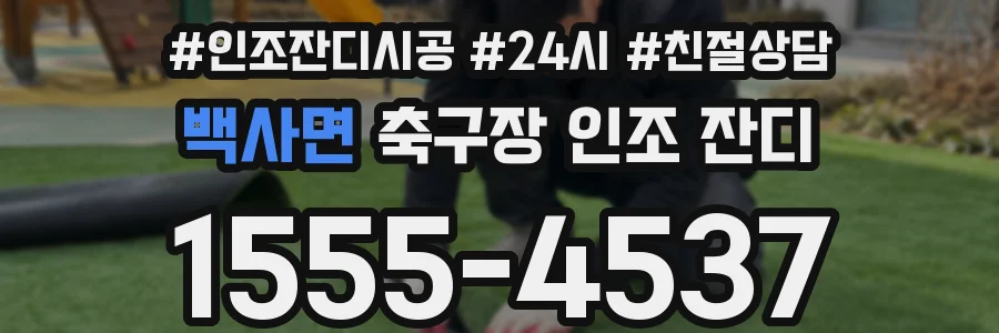 백사면 축구장 인조 잔디