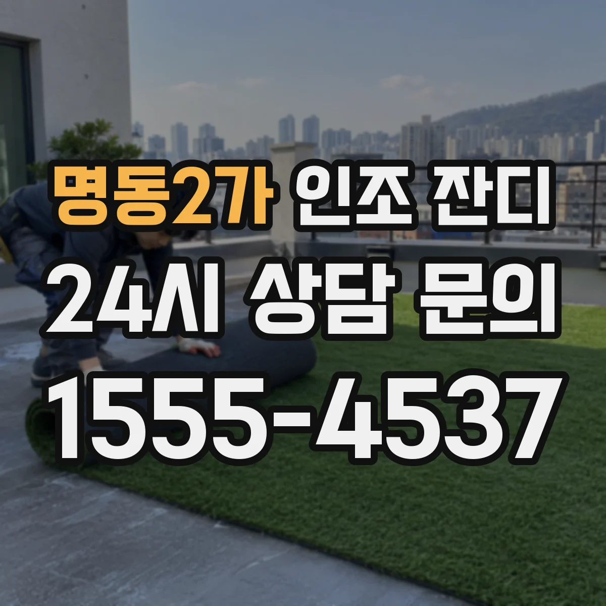 명동2가 인조 잔디