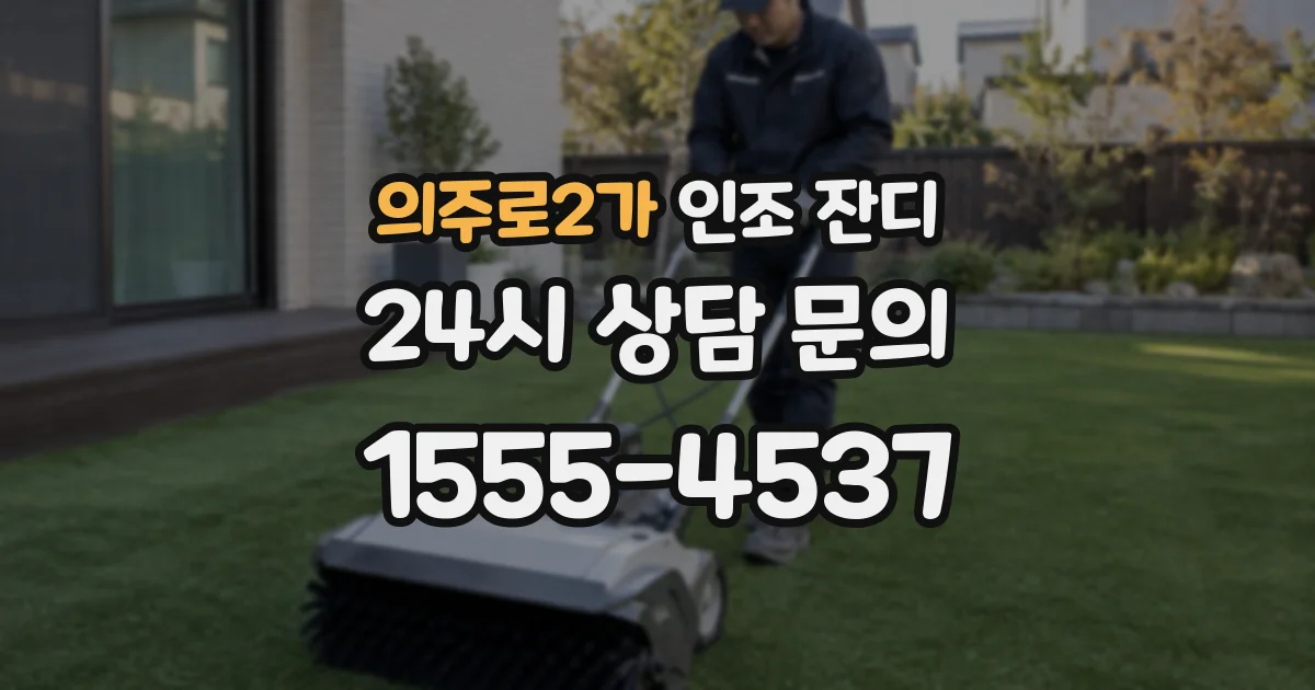 의주로2가 인조 잔디