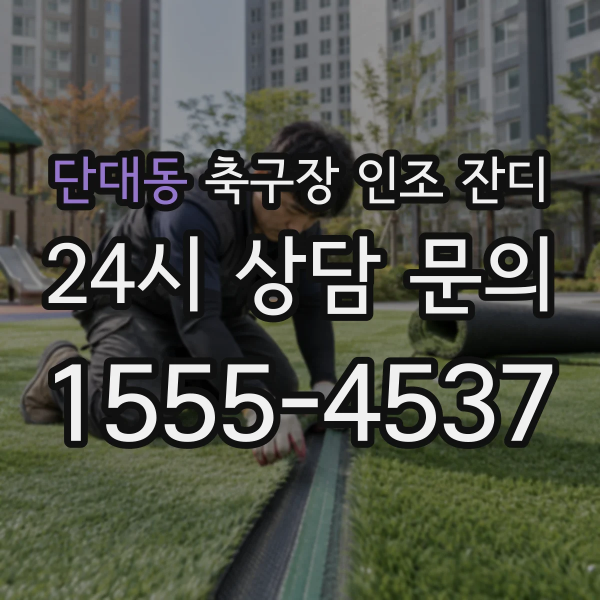 단대동 축구장 인조 잔디