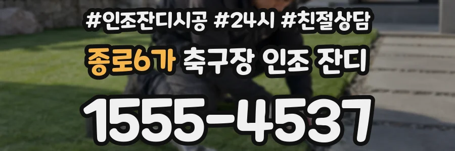 종로6가 축구장 인조 잔디