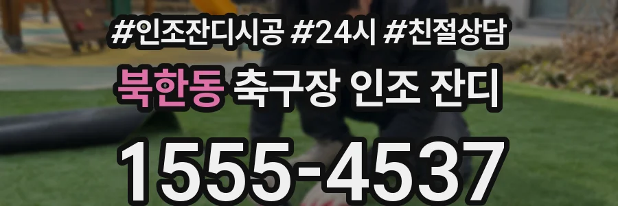 북한동 축구장 인조 잔디