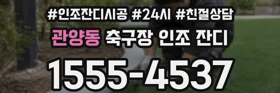 관양동 축구장 인조 잔디