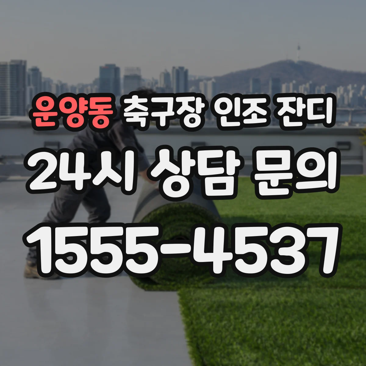운양동 축구장 인조 잔디