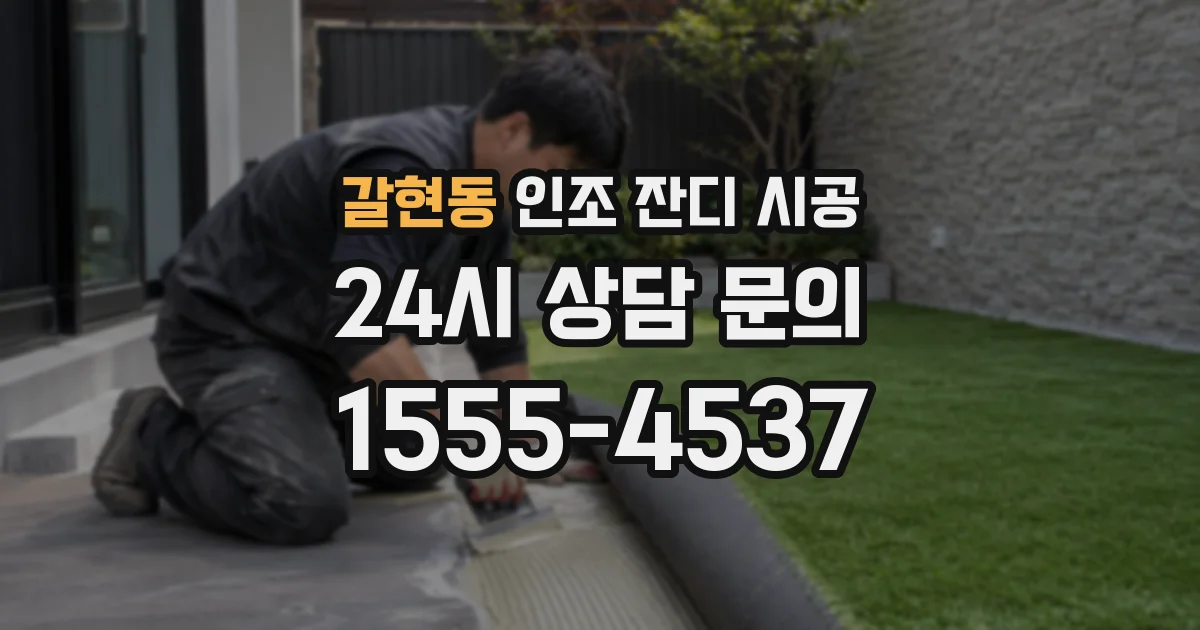 갈현동 인조 잔디 시공