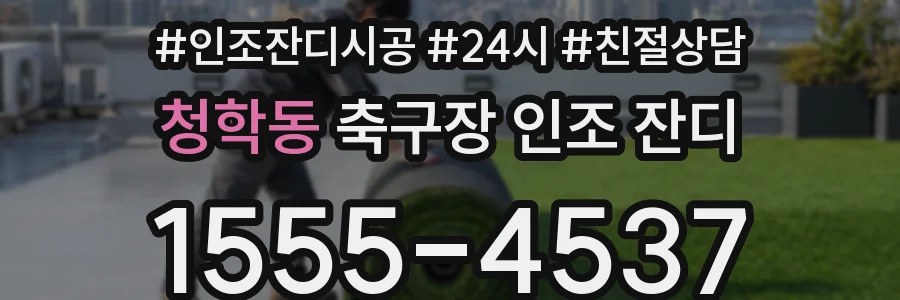 청학동 축구장 인조 잔디