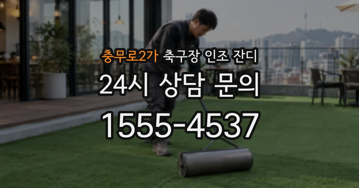 충무로2가 축구장 인조 잔디