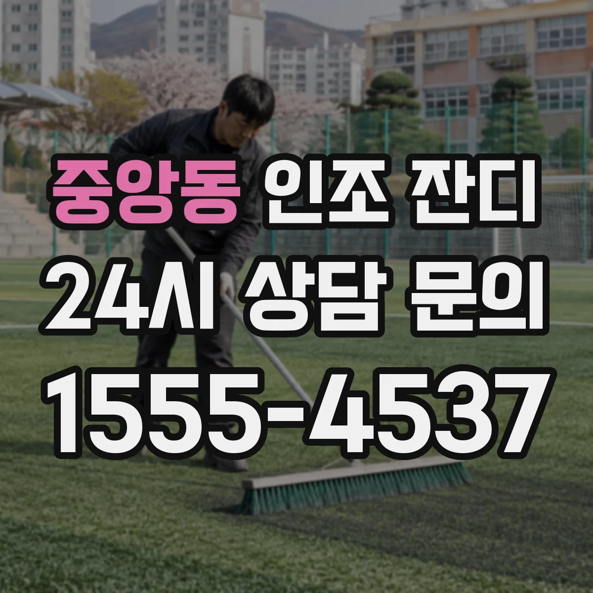 중앙동 인조 잔디