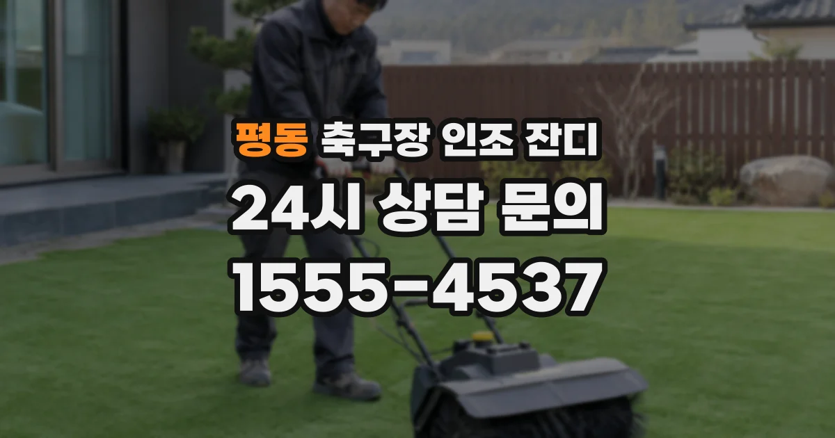 평동 축구장 인조 잔디
