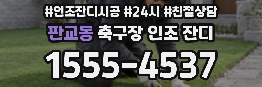 판교동 축구장 인조 잔디