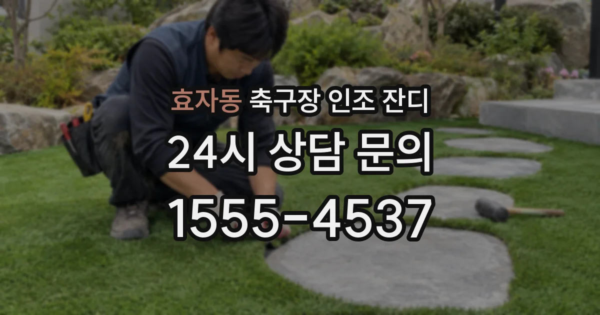 효자동 축구장 인조 잔디