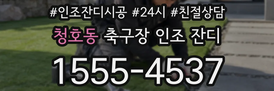 청호동 축구장 인조 잔디