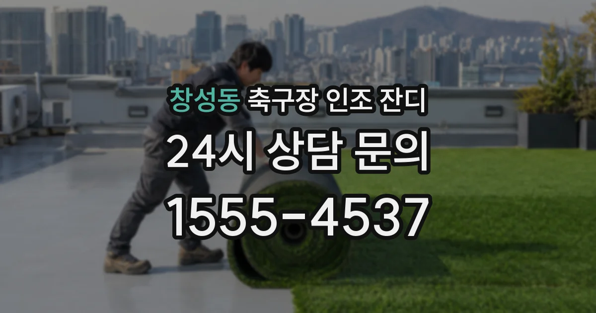 창성동 축구장 인조 잔디