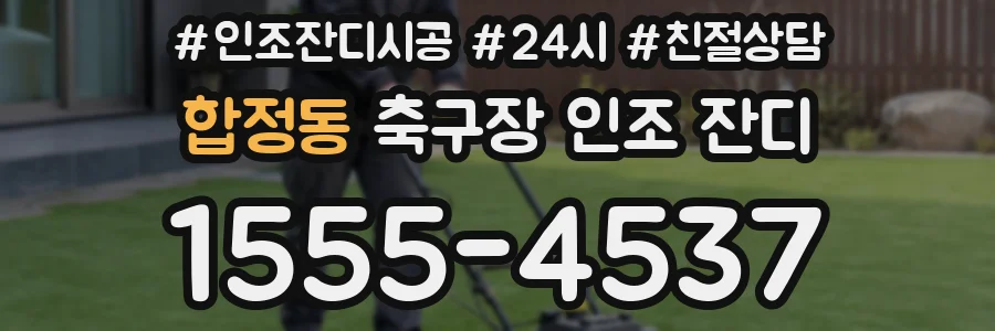 합정동 축구장 인조 잔디