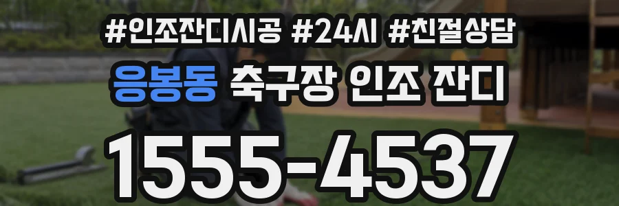 응봉동 축구장 인조 잔디