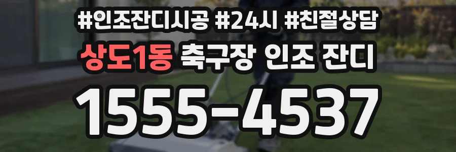 상도1동 축구장 인조 잔디