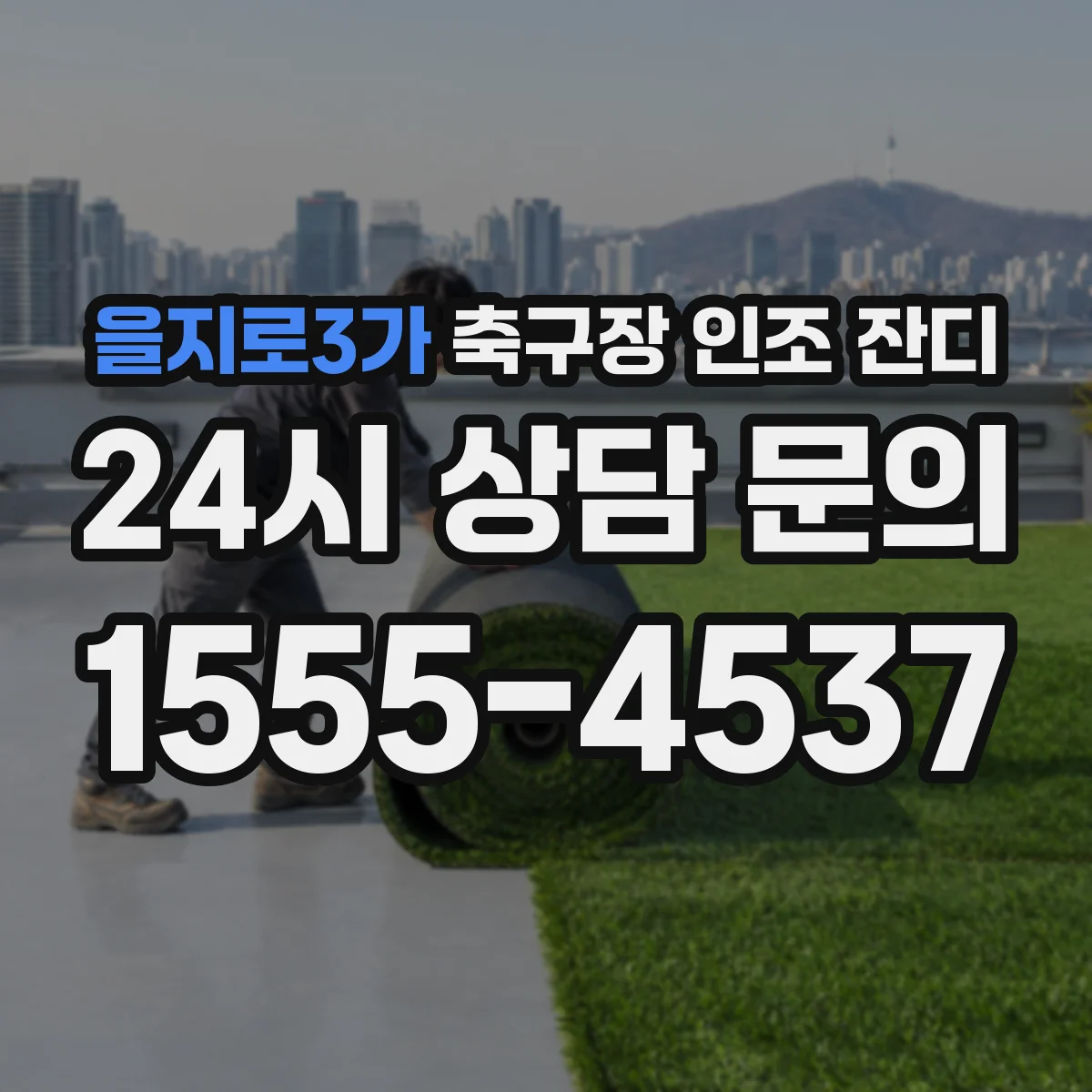 을지로3가 축구장 인조 잔디