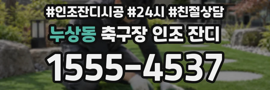 누상동 축구장 인조 잔디