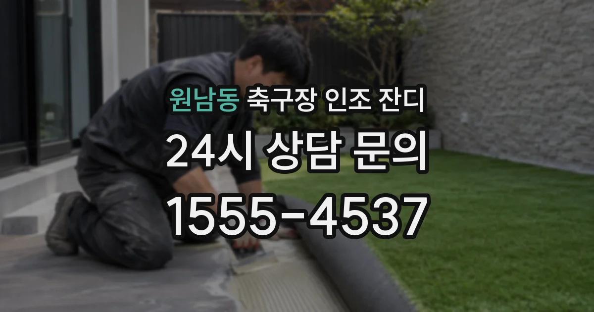원남동 축구장 인조 잔디