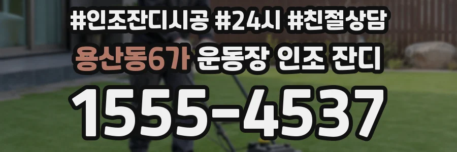 용산동6가 운동장 인조 잔디