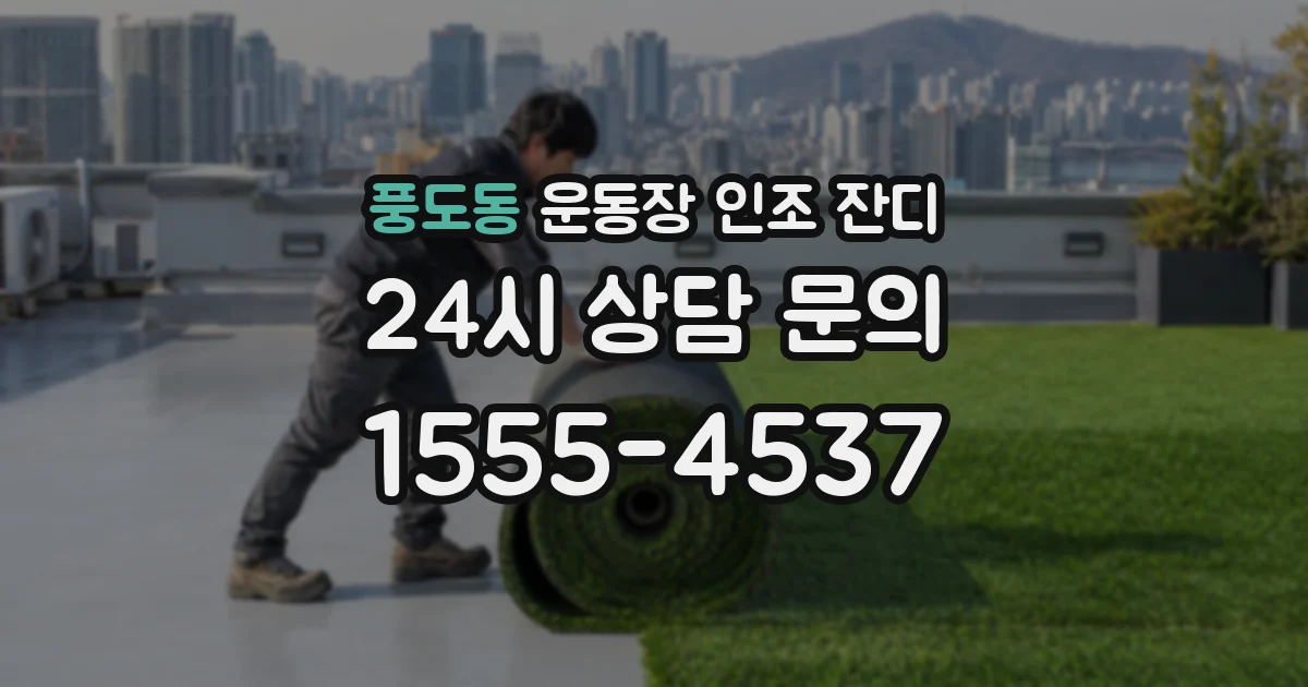 풍도동 운동장 인조 잔디