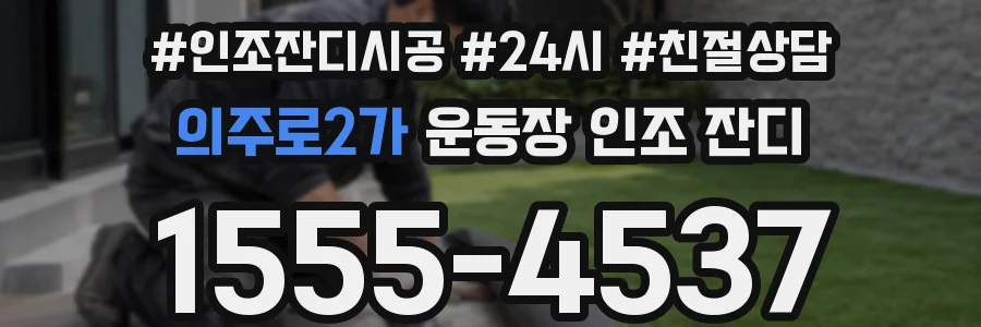 의주로2가 운동장 인조 잔디