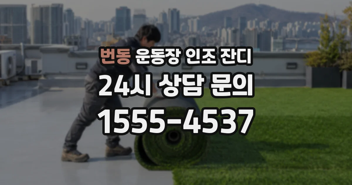번동 운동장 인조 잔디