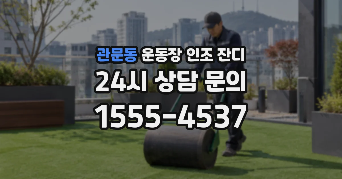 관문동 운동장 인조 잔디